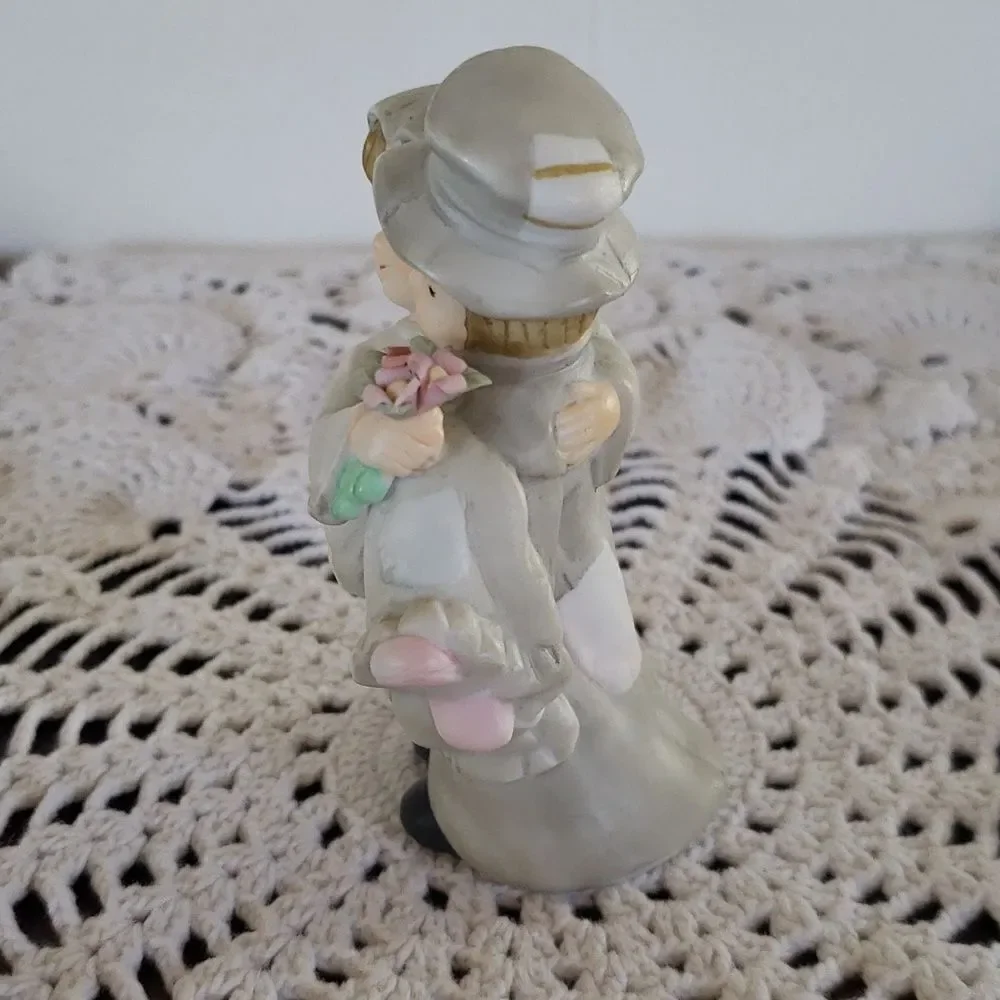 Adorable Vintage Porcelain Hobo Wedding Cake Topper